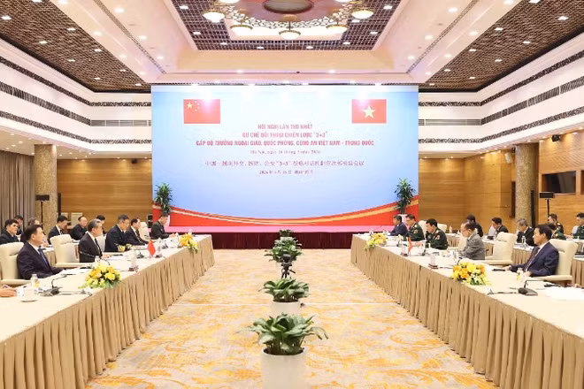 Hội nghị lần thứ nhất, Cơ chế đối thoại chiến lược “3+3” cấp Bộ trưởng Ngoại giao, Quốc phòng, Công an Việt Nam-Trung Quốc. (Ảnh: AN ĐĂNG/TTXVN)
