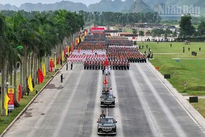 Các khối tại buổi luyện tập diễu binh, diễu hành A80.