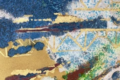 Một trích đoạn tác phẩm "Trừu tượng", tranh sơn mài của Đỗ Công Sơn.