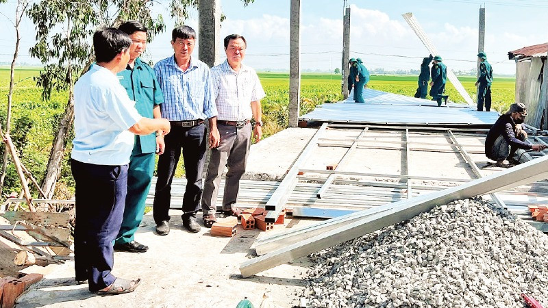 Căn nhà của hộ gia đình chính sách đang được xây cất tại Ấp 4, xã Phú Lợi, huyện Thanh Bình, tỉnh Đồng Tháp.