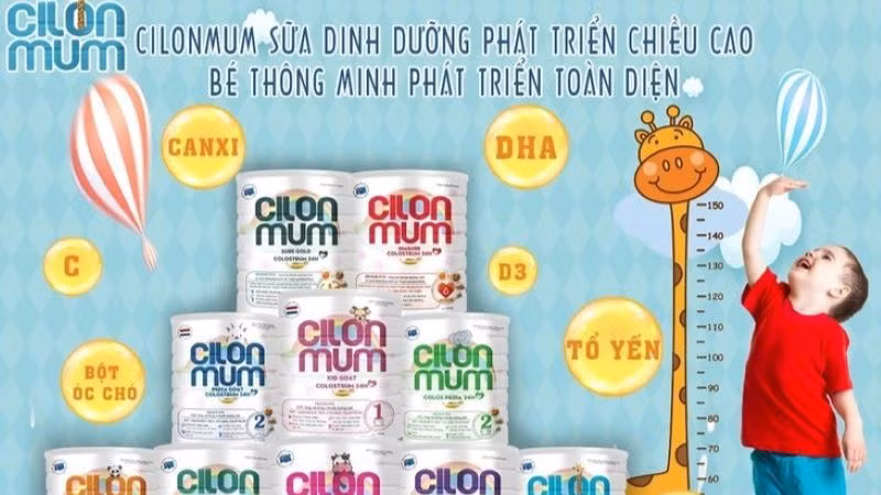 Dòng sữa Cilonmum được các đối tượng quảng cáo rộng rãi trên các nền tảng. (Ảnh: chụp màn hình)