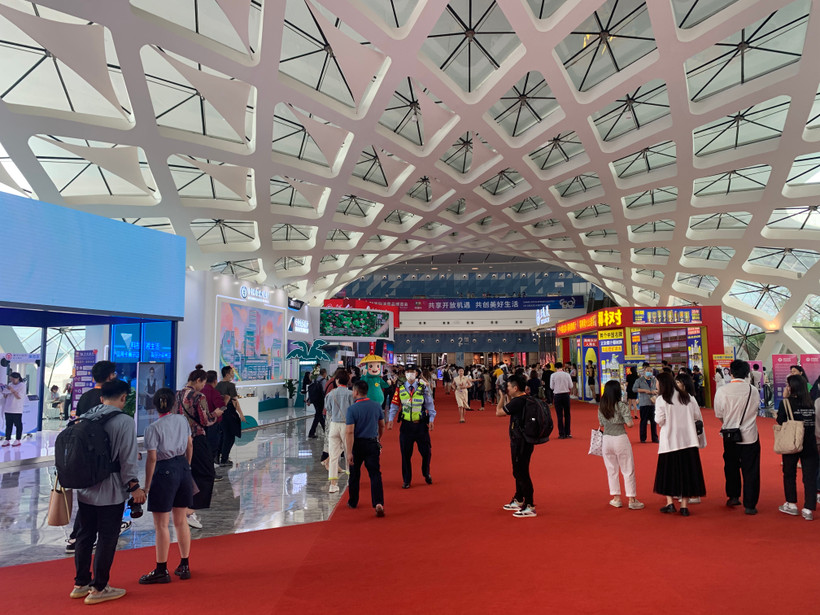 Hội chợ hàng tiêu dùng quốc tế Trung Quốc tổ chức giữa tháng 3/2023. (Ảnh: HỮU HƯNG)