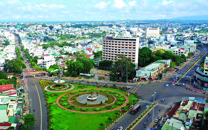 Một góc thành phố Pleiku (Gia Lai). (Ảnh PHAN NGUYÊN)
