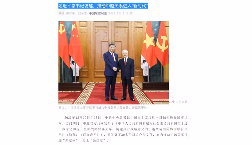 Ảnh chụp bài viết của 2 học giả Trung Quốc.