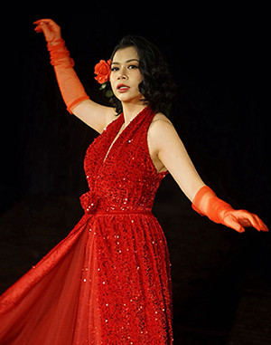 Nghệ sĩ Ngô Hương Diệp biểu diễn trong vở nhạc kịch “Carmen” của Nhà hát Nhạc vũ kịch Việt Nam. (Ảnh NH)