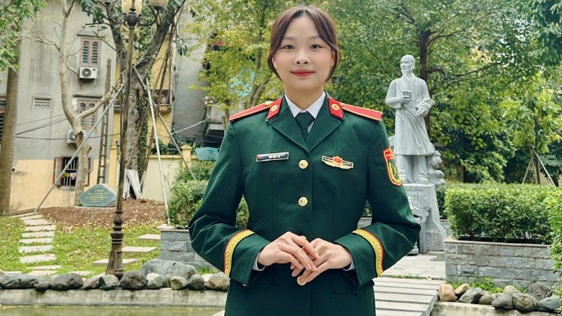 Thượng sĩ Bùi Việt Hà - Bí thư Chi đoàn Lớp DH54C (Hệ 4, Học viện Quân y). (Ảnh: HVQY)