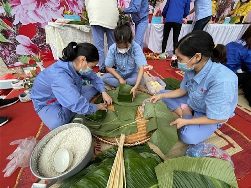 Chăm lo Tết cho công nhân, lao động dịp Tết 2024. Ảnh minh hoạ.