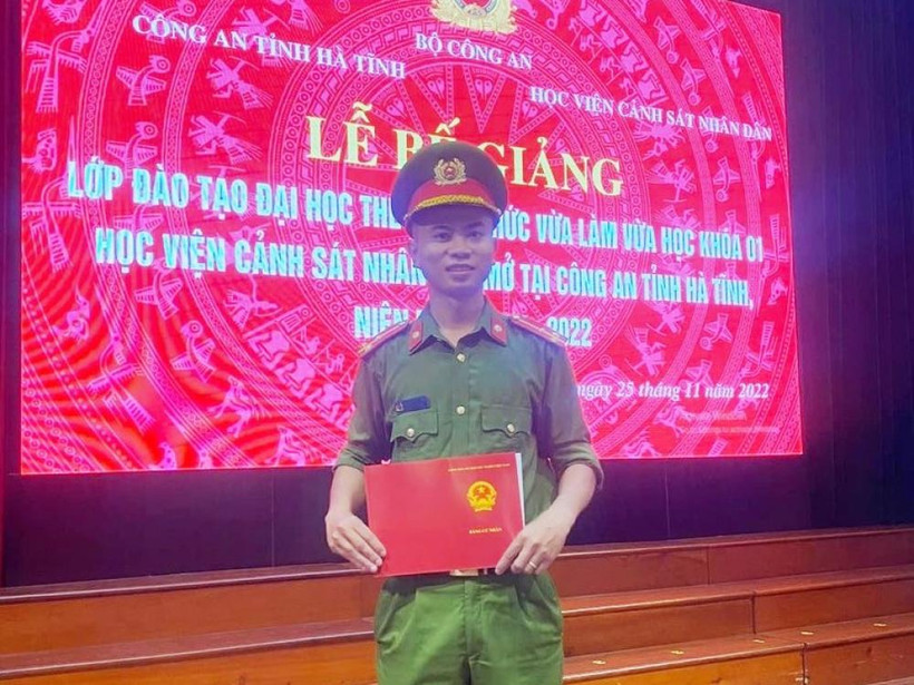Đại úy Trần Trung Hiếu. (Ảnh : Cổng thông tin Bộ Công an)
