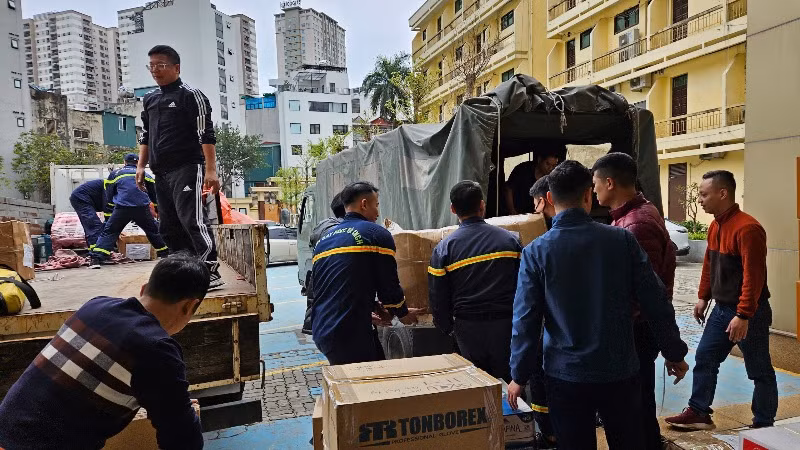 Lực lượng cứu nạn, cứu hộ Bộ Công an với công tác chuẩn bị lên đường sang Myanmar.