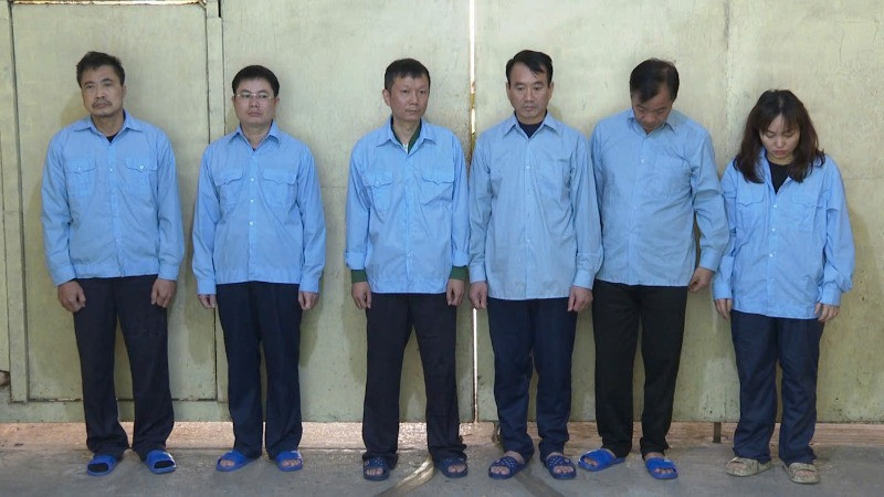 Nhóm đối tượng bị bắt giữ.