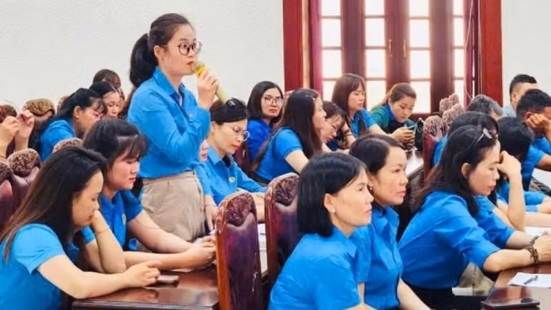 Đoàn viên, người lao động Gia Lai góp ý Luật Công đoàn (sửa đổi). Ảnh minh họa.