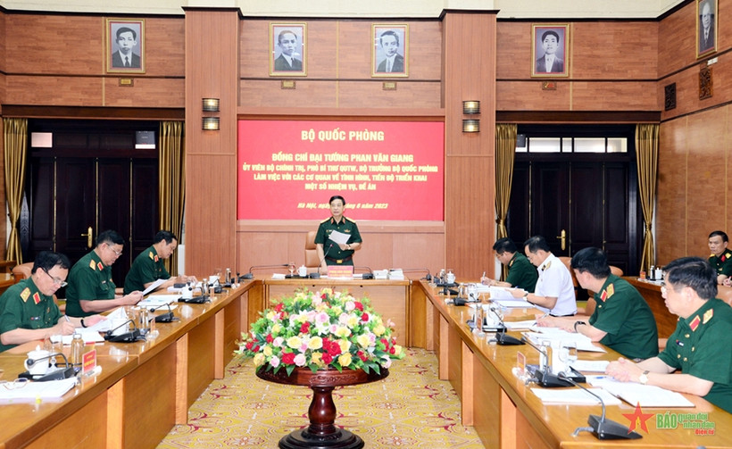 Quang cảnh buổi làm việc. Ảnh: Báo Quân đội nhân dân