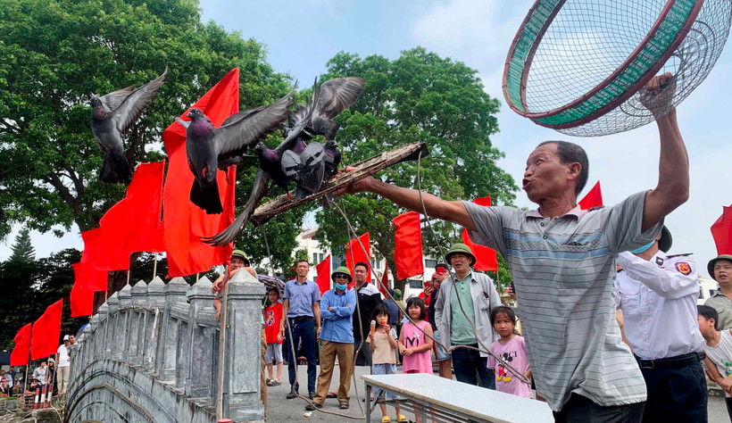 Hội văn hóa truyền thống “Thi thả chim bồ câu bay” năm 2023. 