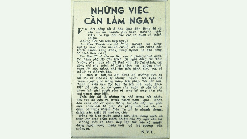 Những việc cần làm ngay (bài 6)