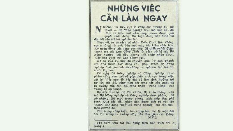 Những việc cần làm ngay (bài 10)