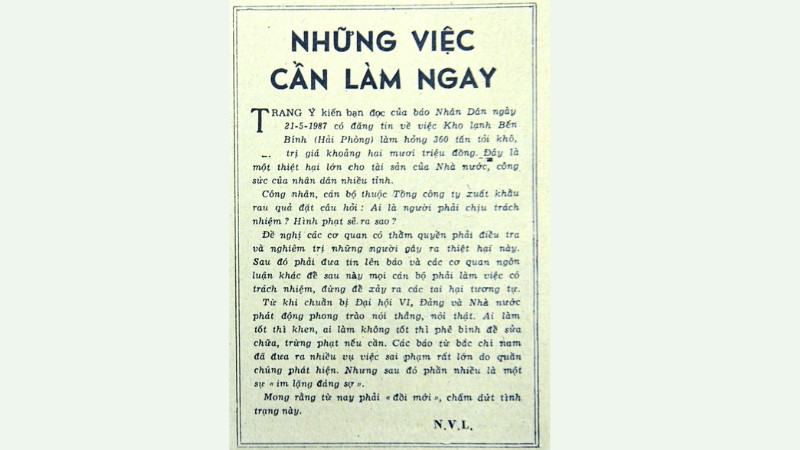 Những việc cần làm ngay (bài 2)