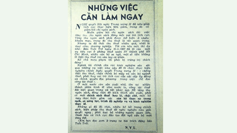 Những việc cần làm ngay (bài 5)