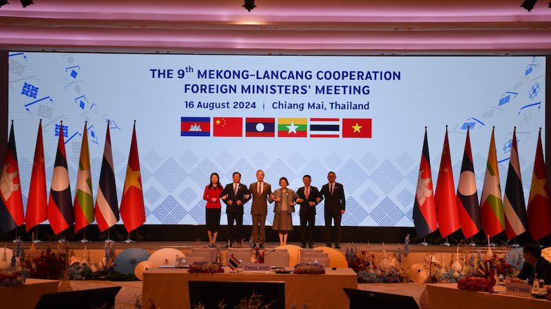 Các trưởng đoàn tham dự Hội nghị Bộ trưởng Ngoại giao Mekong-Lan Thương lần thứ 9. (Ảnh: XUÂN SƠN)