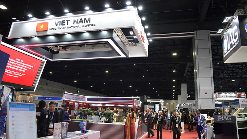 Gian hàng của Viettel tại triển lãm.