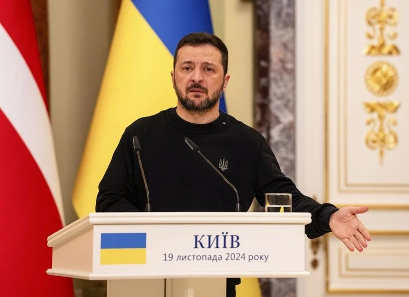 Tổng thống Ukraine Volodymyr Zelensky. (Ảnh: Kyodo/TTXVN)