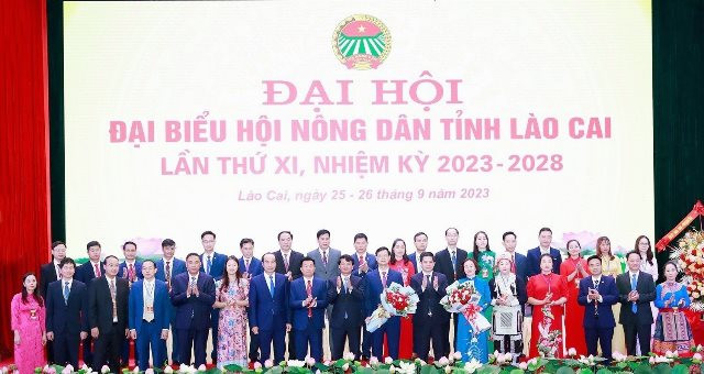Ban chấp hành Hội Nông dân tỉnh Lào Cai khóa XI, nhiệm kỳ 2023-2028. (Ảnh: QUỐC HỒNG)
