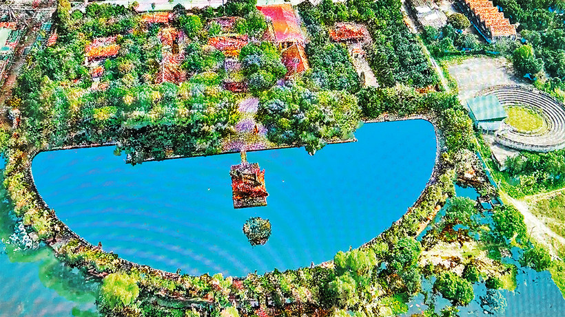 Phối cảnh Khu di tích quốc gia đặc biệt Khu lăng mộ và đền thờ các vị Vua triều Lý ( thành phố Từ Sơn, Bắc Ninh).