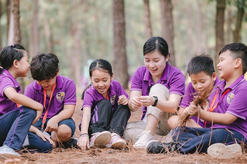 Lớp học ngày nay không chỉ bó hẹp trong khuôn viên phòng học nhỏ bé. Ảnh: TRƯỜNG PHỔ THÔNG LIÊN CẤP OLYMPIA 
