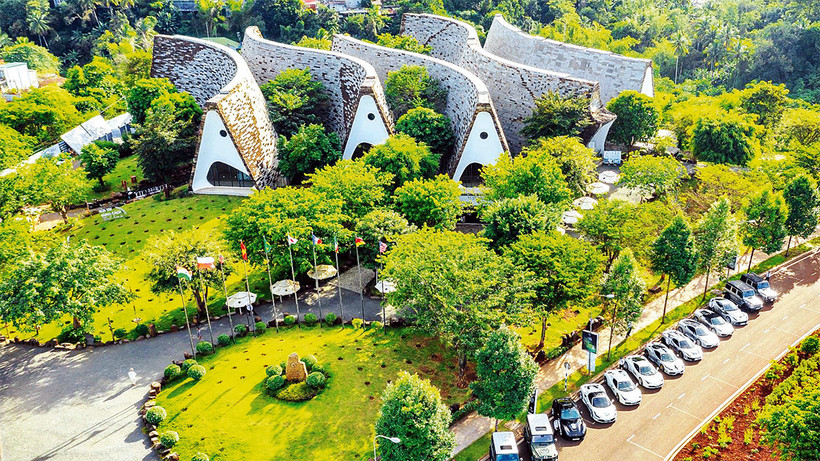 Kiến trúc độc đáo của Bảo tàng Thế giới cà-phê. 