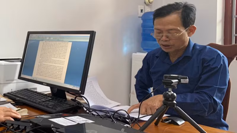 Ông Chu Quang Thành tại cơ quan điều tra.