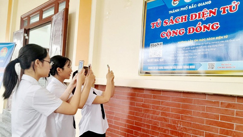 Nhiều tủ sách điện tử được triển khai tại thành phố Bắc Giang.