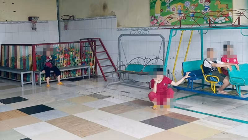 Bên trong cơ sở chăm sóc trẻ tại 57 Trần Nhật Duật phường Ia Kring, thành phố Pleiku.