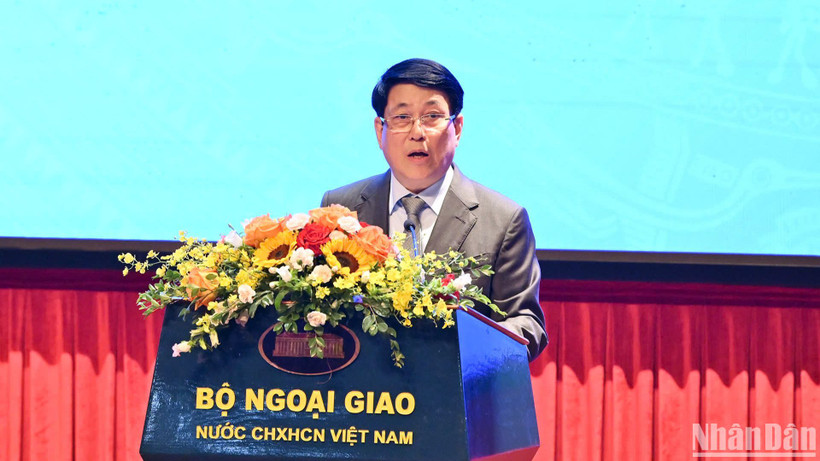 Chủ tịch nước Lương Cường phát biểu chỉ đạo tại hội thảo. (Ảnh: Thủy Nguyên)