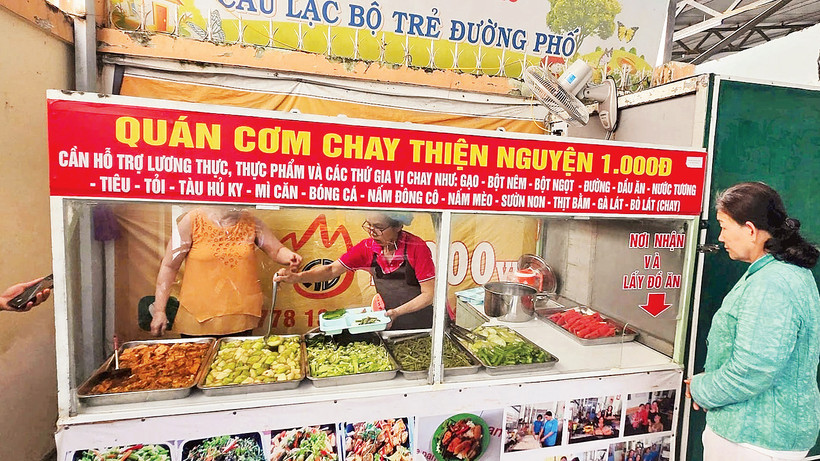 Quán cơm chay thiện nguyện 1.000 đồng ở quận Ninh Kiều, thành phố Cần Thơ.