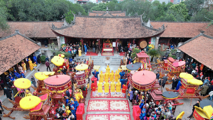 Lễ hội Cổ Loa diễn ra trong không khí hết sức trang nghiêm.