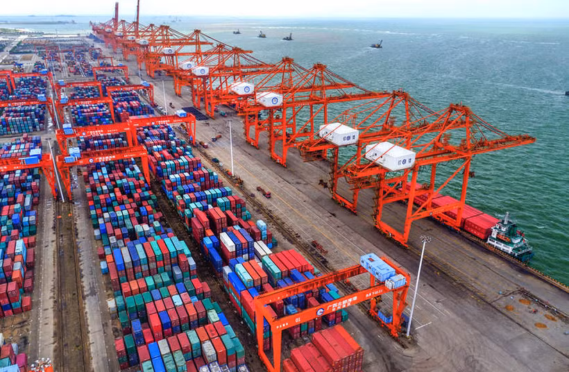 Cảng Khâm Châu thuộc Khu tự trị Quảng Tây, nơi có nhiều hàng hóa giao thương giữa Trung Quốc và ASEAN. (Ảnh: People.com.cn)