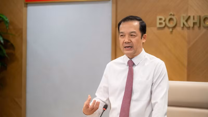 Thứ trưởng Khoa học và Công nghệ Phạm Đức Long phát biểu tại sự kiện. (Ảnh: BÍCH LIÊN)