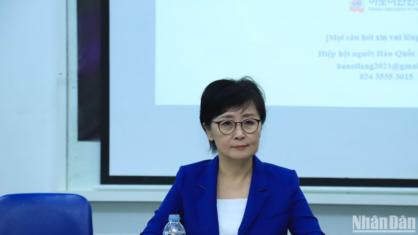 Chủ tịch Hiệp hội người Hàn Quốc tại Hà Nội Chang Eun Sook kỳ vọng vào sự thành công của Lễ hội Con đường văn hoá hữu nghị Việt-Hàn 2023.