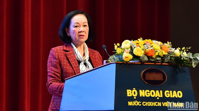 [Ảnh] Thường trực Ban Bí thư Trương Thị Mai dự Phiên họp toàn thể về công tác xây dựng Đảng