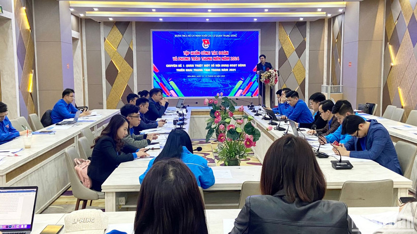 Quang cảnh Hội nghị tập huấn nghiệp vụ công tác Đoàn và phong trào thanh niên năm 2024.