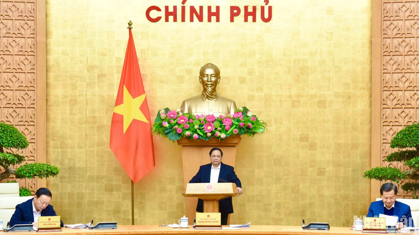 Thủ tướng Phạm Minh Chính chủ trì phiên họp. (Ảnh: TRẦN HẢI)