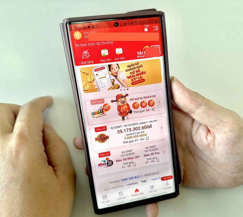 Kênh điện thoại của Vietlott đang thu hút đông đảo người chơi.