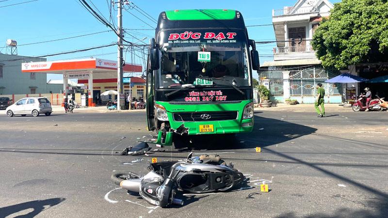 Hiện trường vụ tai nạn.