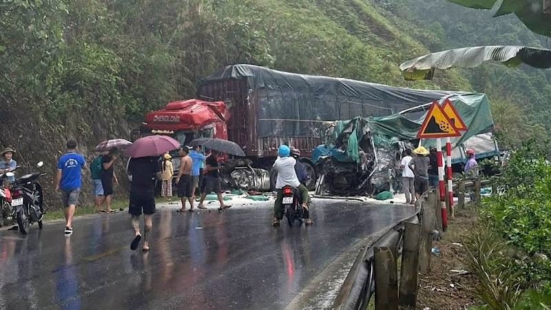 Hiện trường xảy ra vụ tai nạn.