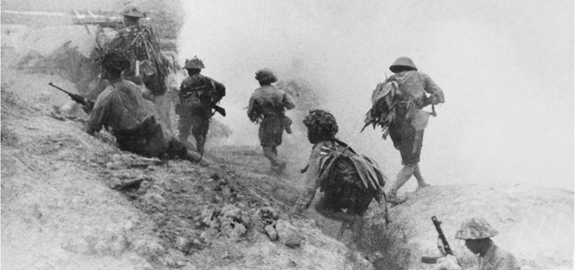 Ngày 14/4/1954, ta tấn công 1 vị trí ở phía bắc sân bay Mường Thanh và tiêu diệt 1 đại đội địch đóng giữ ở đây. Ảnh: TTXVN