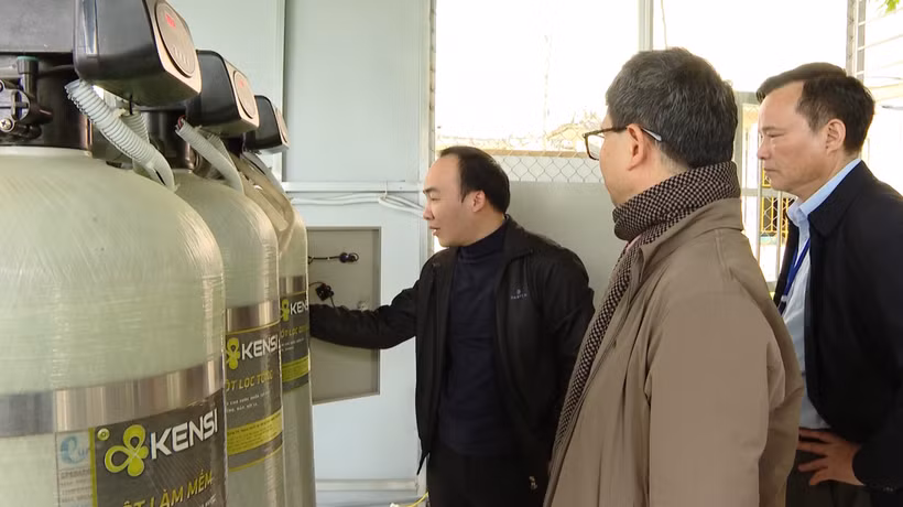 Dự án ứng dụng công nghệ RO cung cấp nước uống trực tiếp cho hơn 3.200 học sinh, cán bộ, giáo viên ở Hà Giang. Ảnh: Trọng Toàn