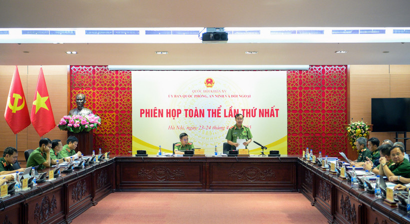 Ủy ban Quốc phòng, An ninh và Đối ngoại của Quốc hội thẩm tra dự án Luật Bảo vệ dữ liệu cá nhân.
