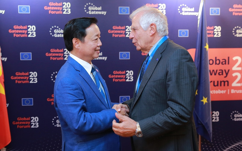 Phó Thủ tướng Trần Hồng Hà tại cuộc gặp với Phó Chủ tịch EC Josep Borrell
