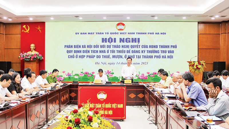 Quang cảnh Hội nghị phản biện xã hội. (Ảnh Hiền Phương)