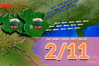 [Video] Dự báo thời tiết ngày 2/11/2025: Bắc Bộ tiếp tục có mưa