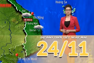 [Video] Dự báo thời tiết đêm nay và ngày mai 24/11/2025: Mưa lớn vẫn tiếp diễn ở Trung Bộ